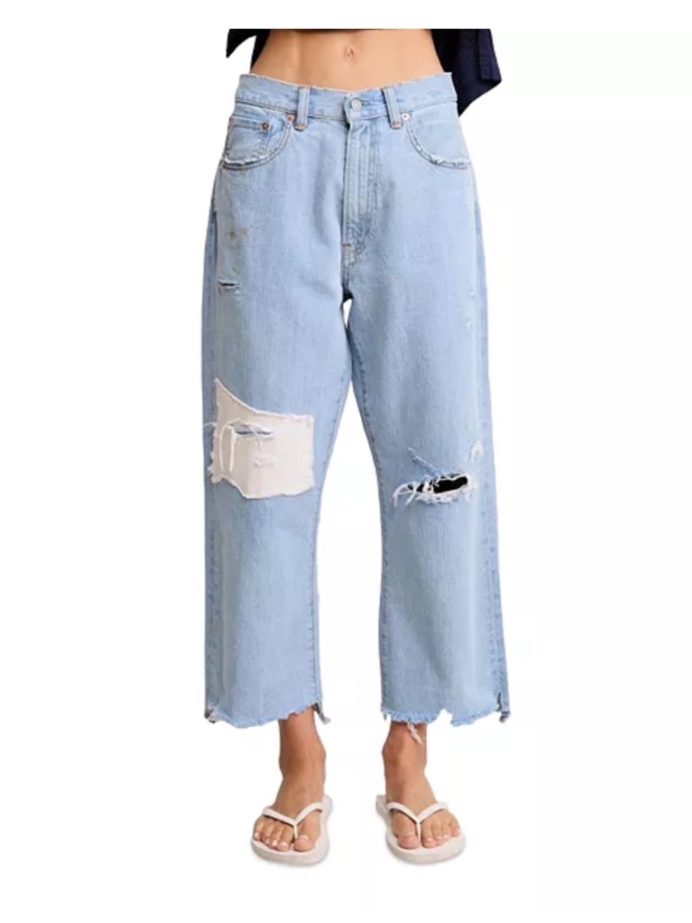Denimist Haisley High Rise Slouch Jeans in Coast Blue